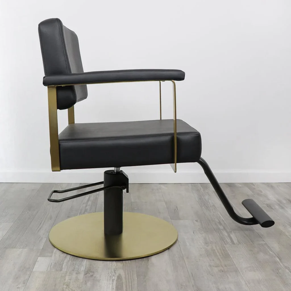 black salon chair