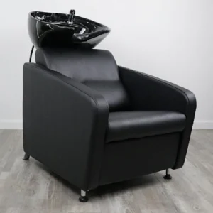 salon chair and shampoo bowl